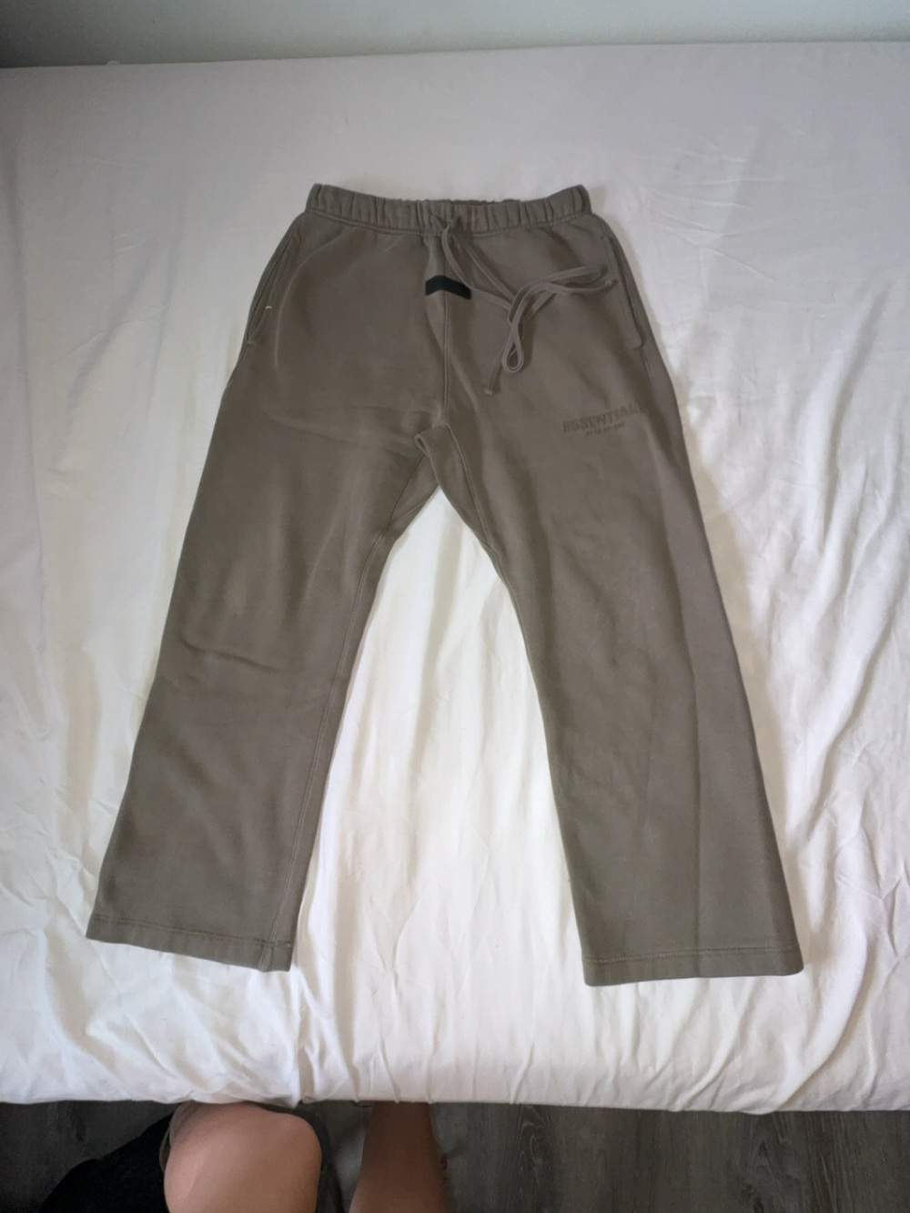 Essentials Olive Drawstring Joggers for Men